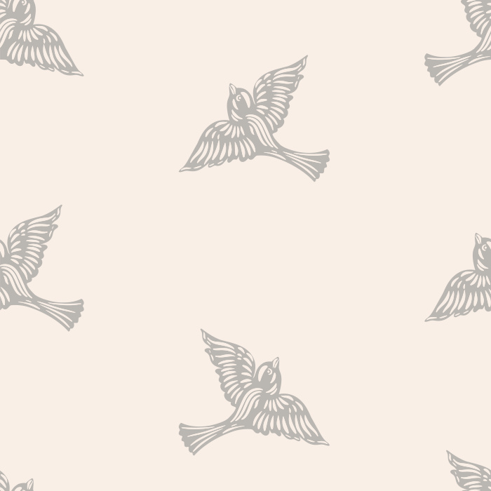 Add a peaceful vibe to any wall in your home with our Block Print Doves Peel And Stick Removable Wallpaper. 