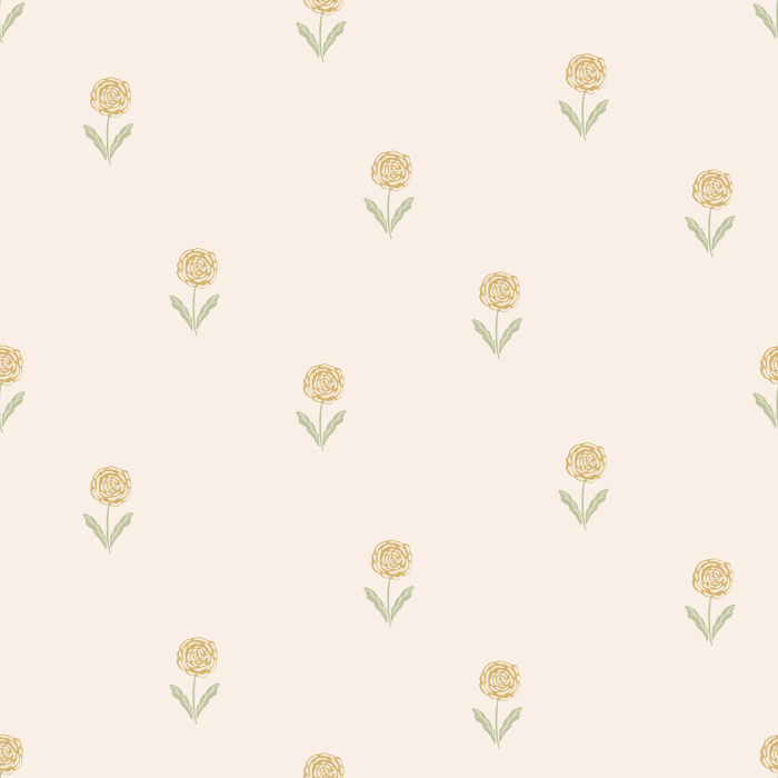 Our Marigold Stamp Peel And Stick Removable Wallpaper is the perfect floral accent to add to any wall in your home! 