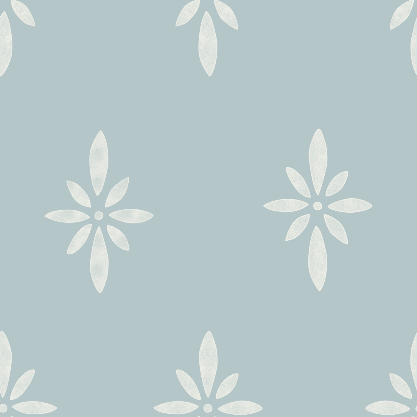 Block Floral Wallpaper