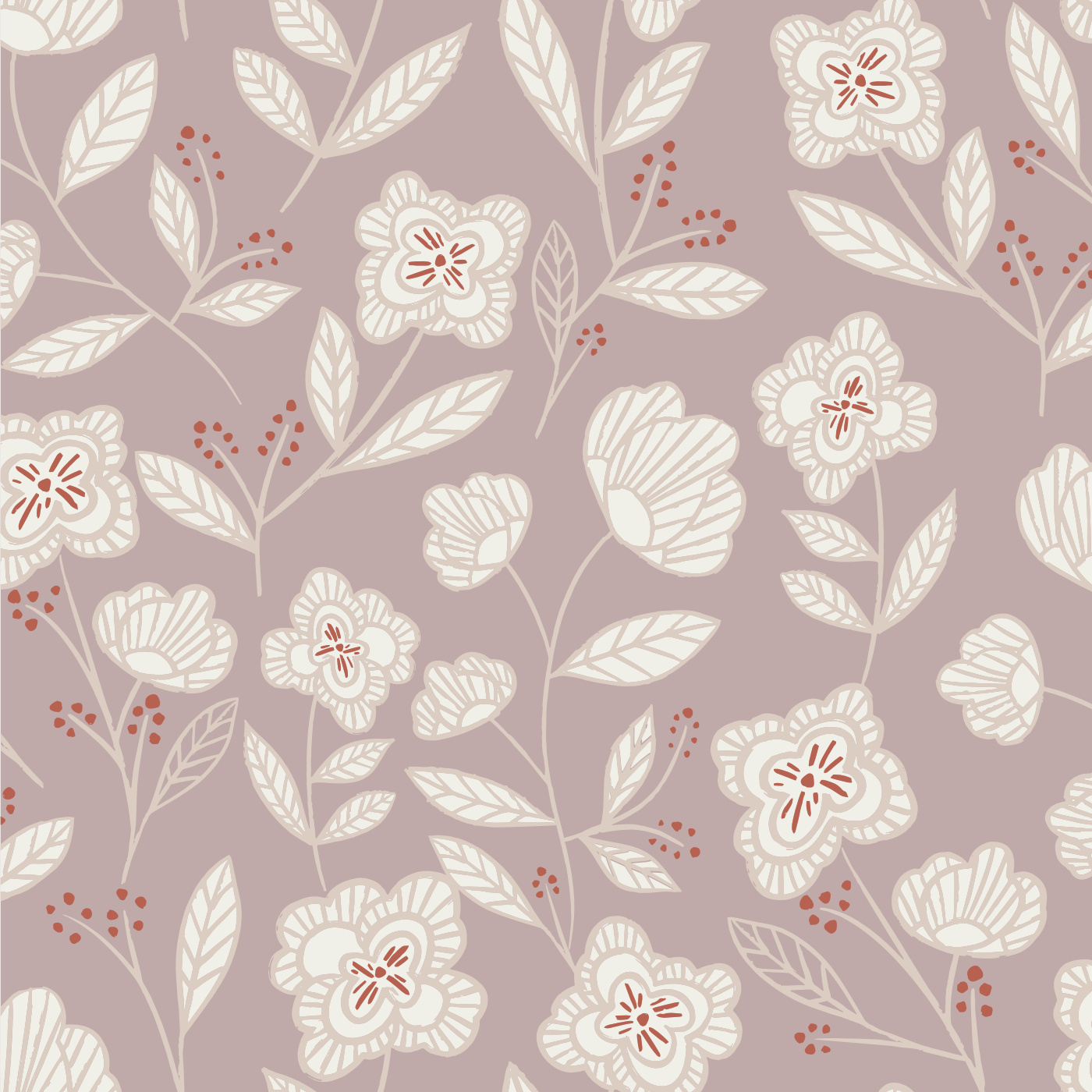 Wildflower Dalliance Wallpaper