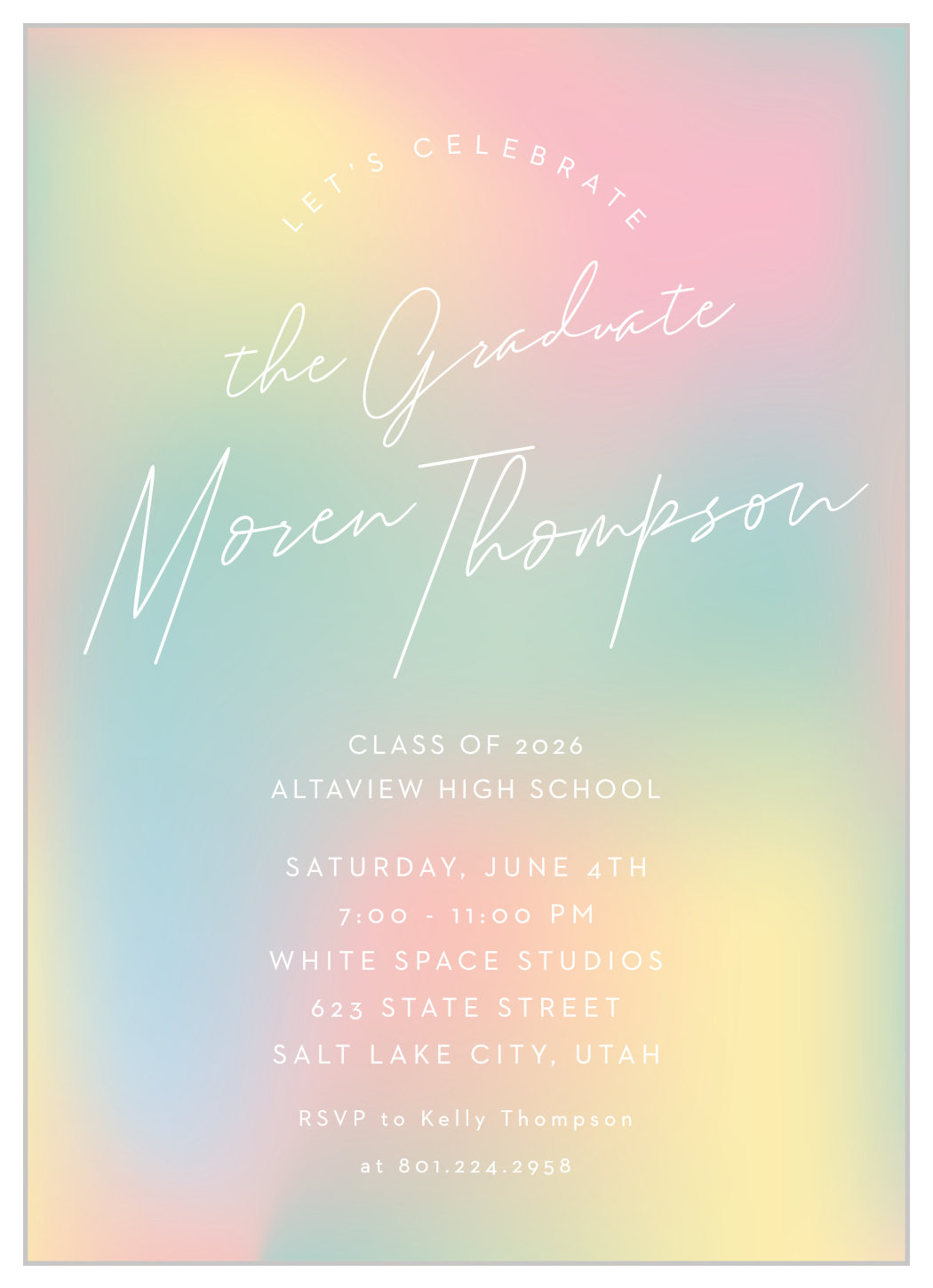 Alluring Aura Graduation Invitations
