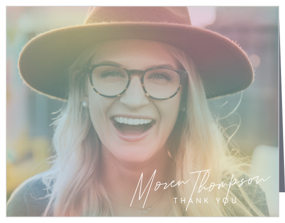 Share your gratitude with family and friends for their support when you send out our Alluring Aura Graduation Thank You Cards.