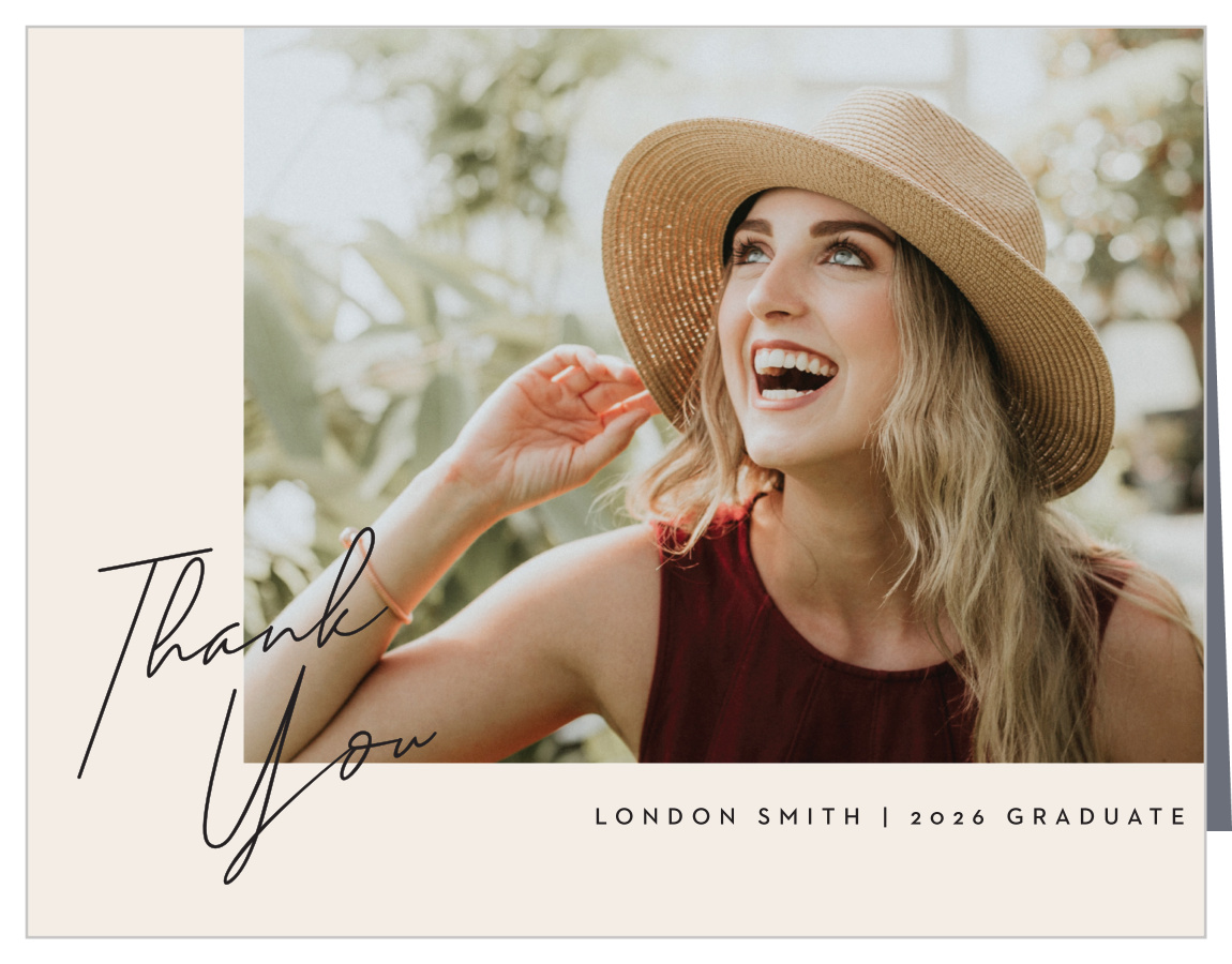 Corner Signature Graduation Thank You Cards