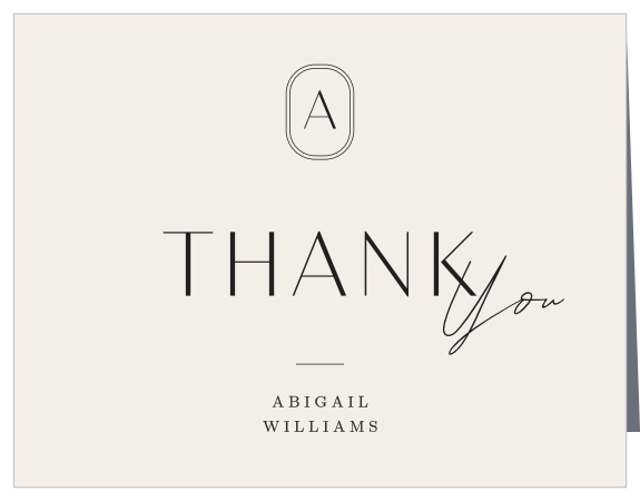 Our Petite Monogram Graduation Thank You Cards let family and friends know how much you appreciate their support.