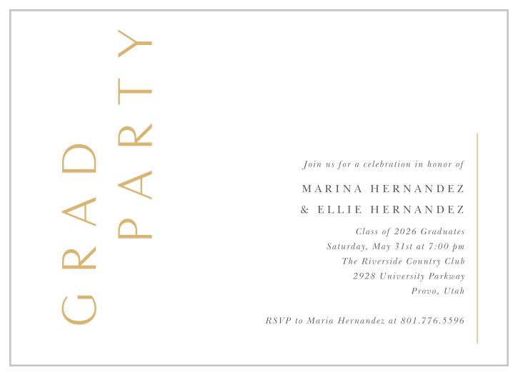 Gather family and friends together to celebrate your achievement when you send out our Split Screen Graduation Invitations.