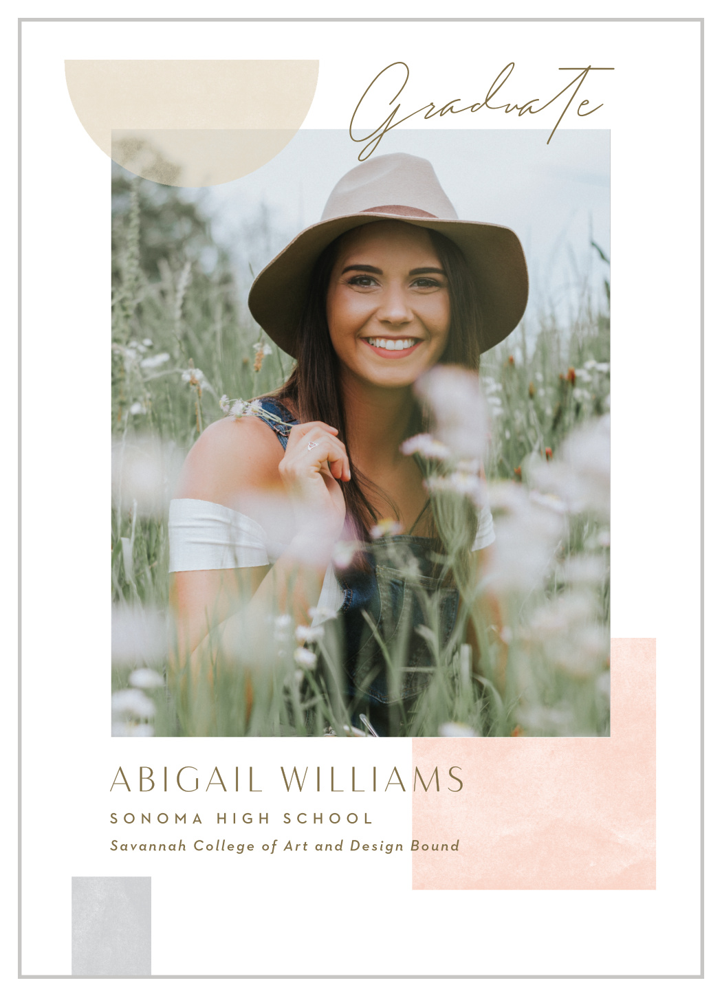 Shape Overlay Graduation Announcements