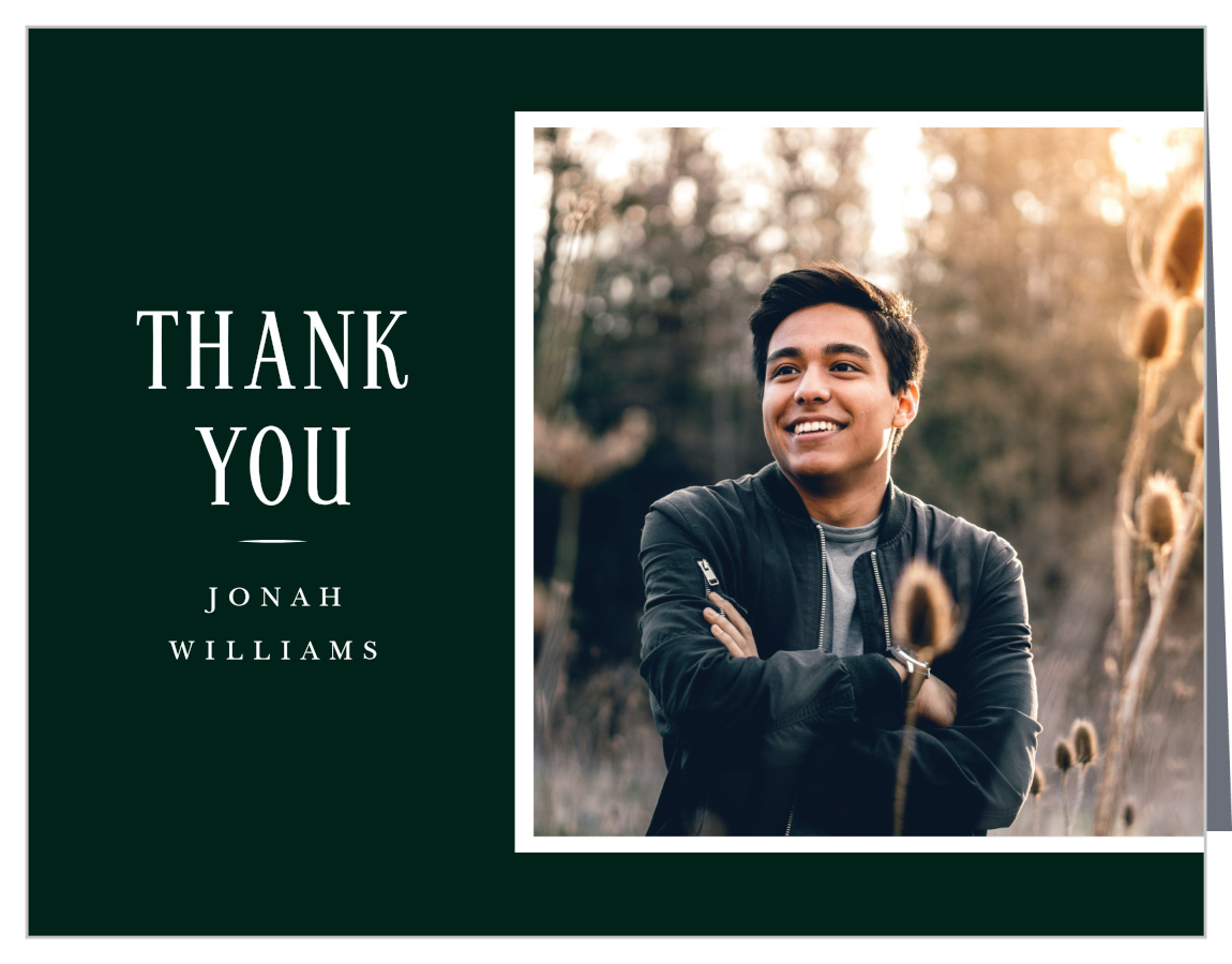 Classic Overlay Graduation Thank You Cards