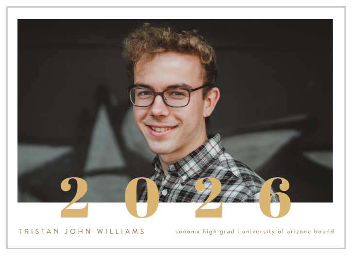 Inform family and friends of your big academic news when you send out our Widescreen Scholar Graduation Announcements.