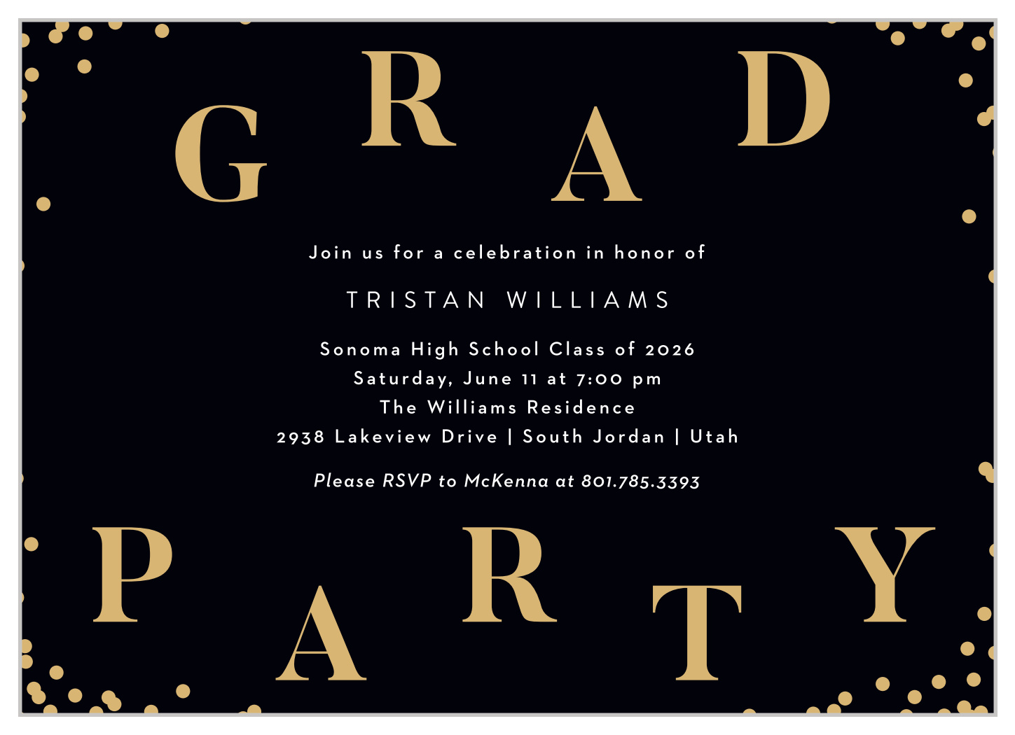 Widescreen Scholar Graduation Invitations