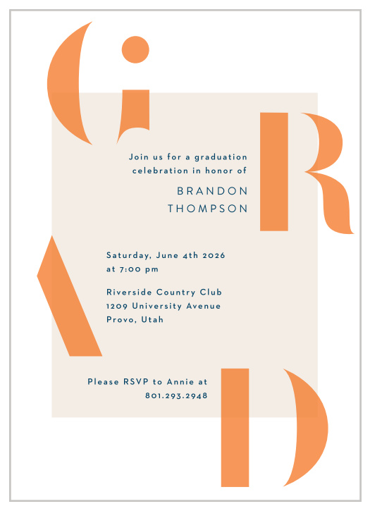 Our Tucked Year Graduation Invitations let family and friends know it's time to celebrate your academic achievement.