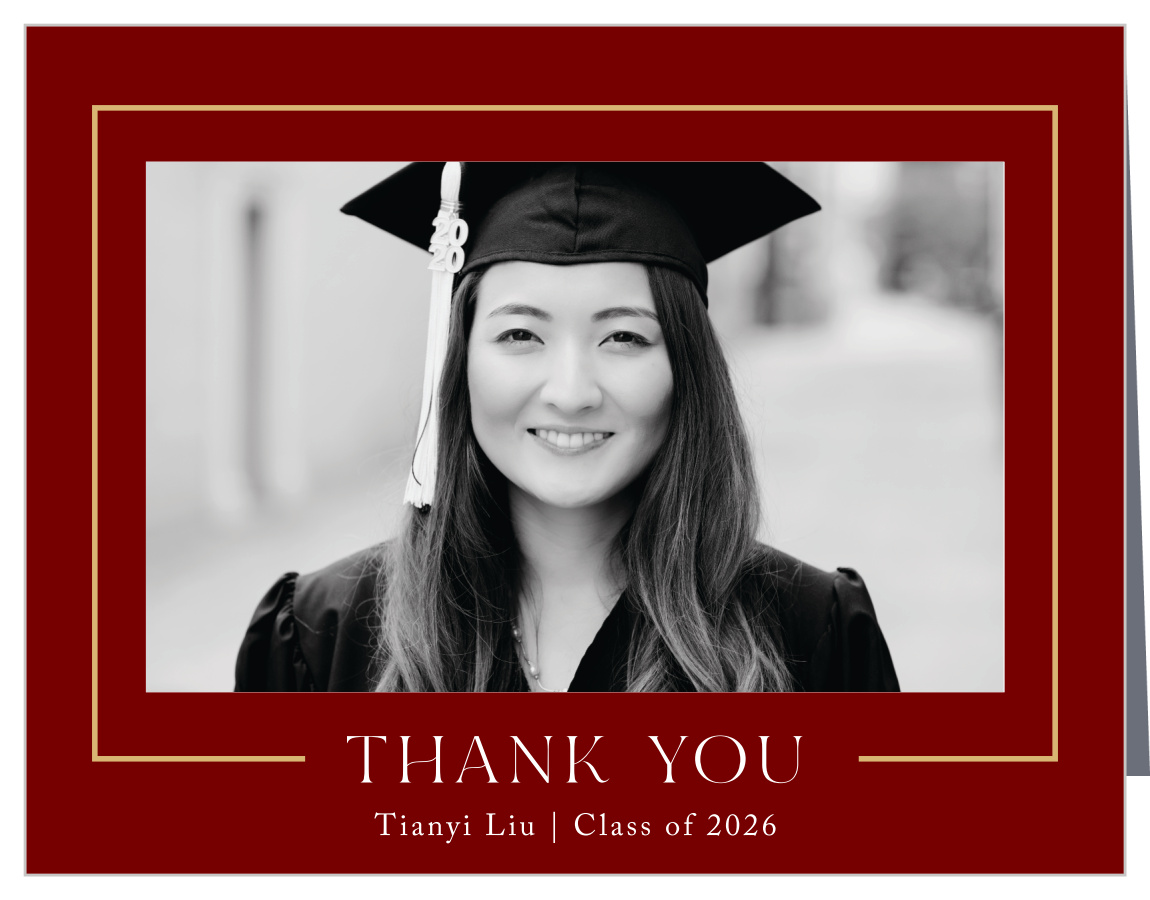 Frontline Frame Graduation Thank You Cards