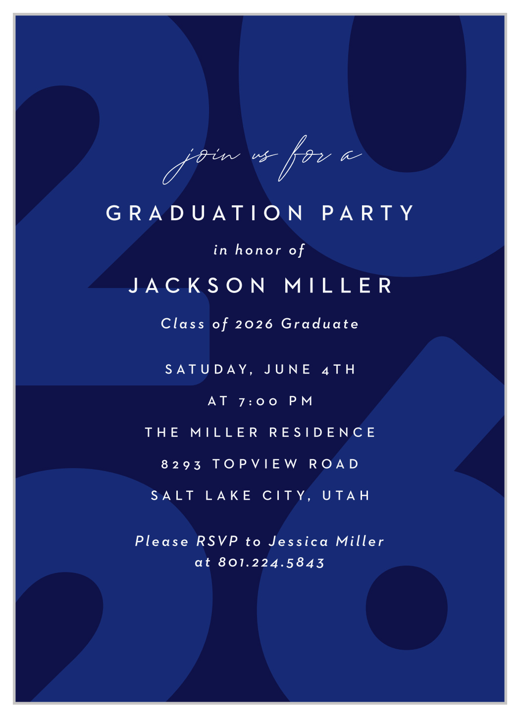 Split Year Graduation Invitations