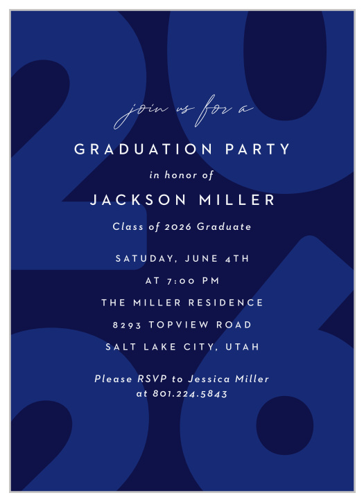 Gather family and friends together to celebrate your academic achievement when you send out our Split Year Graduation Invitations.