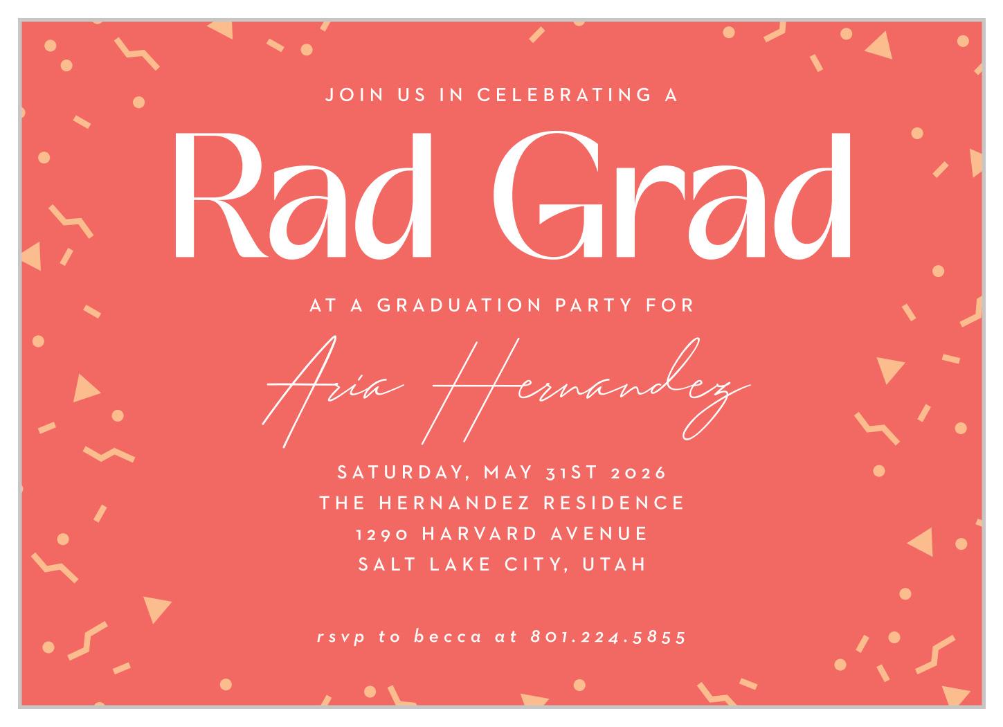Rad Grad Graduation Invitations