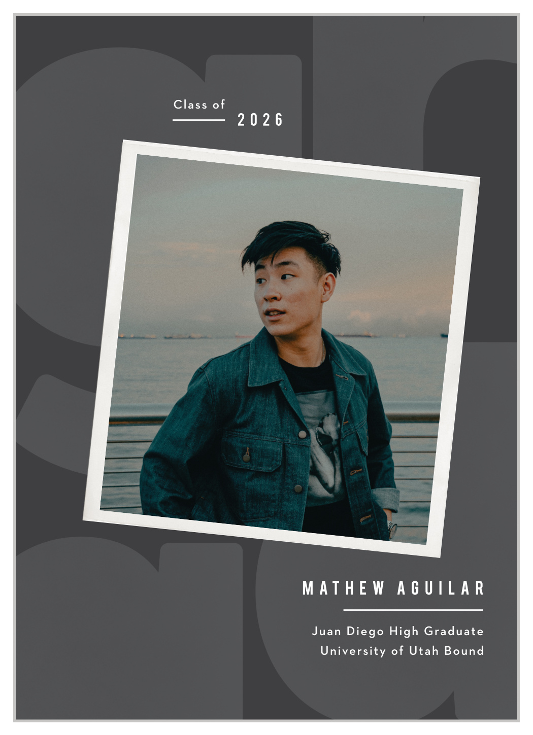 Graphic Polaroid Graduation Announcements