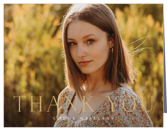 Share gratitude for the support of loved ones when you send out our Classic Stack Graduation Thank You Cards.