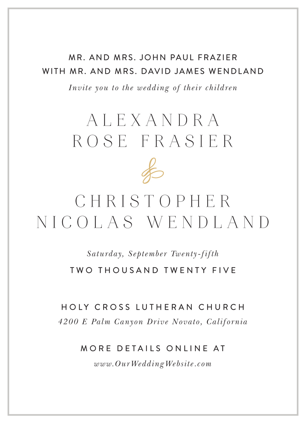 Simply Classy Wedding Invitations