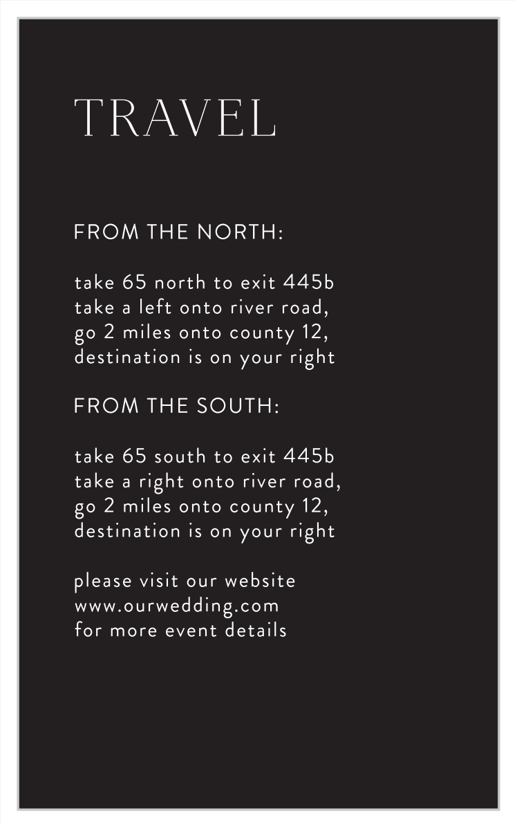 Simply Classy Direction Cards