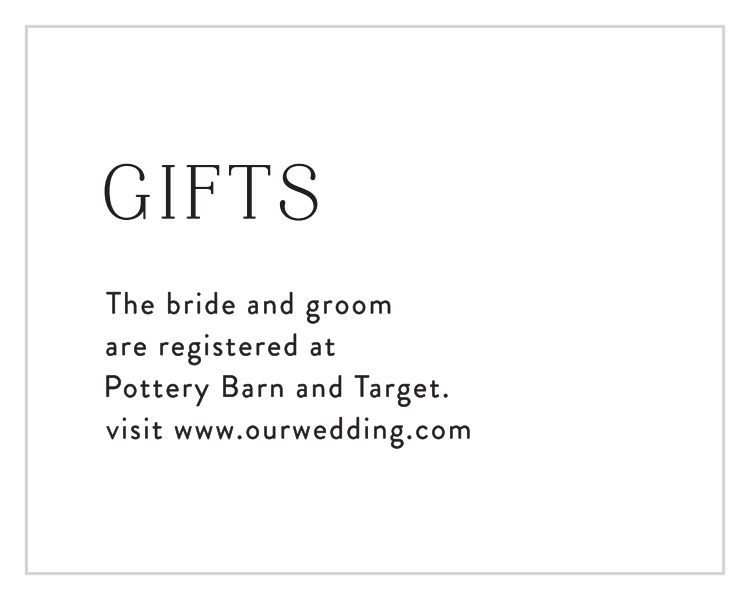 Simply Classy Registry Cards