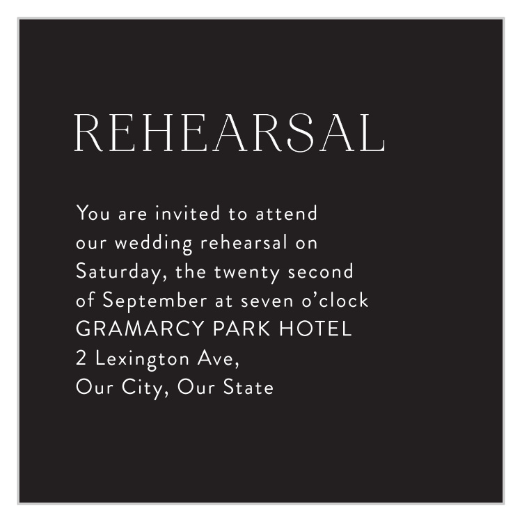 Simply Classy Rehearsal Cards
