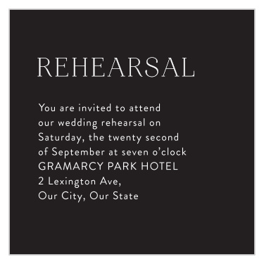 Simply Classy Rehearsal Cards