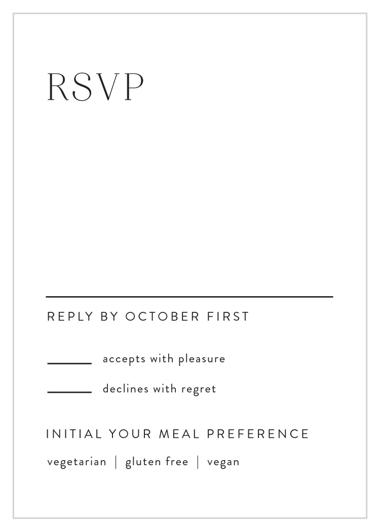 Simply Classy Response Cards