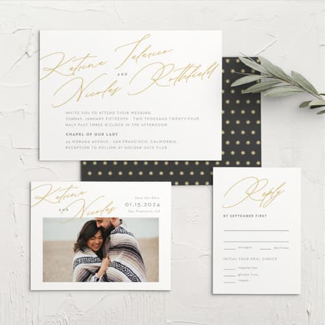 Down the Line Wedding Invitations