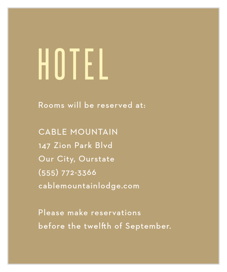 Minimal Stack Accommodation Cards