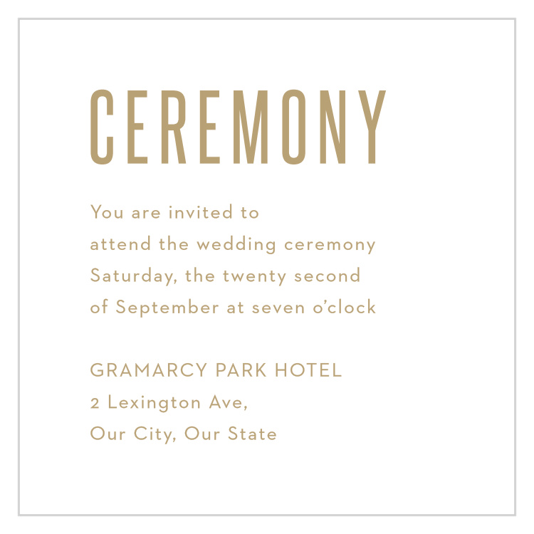Minimal Stack Ceremony Cards