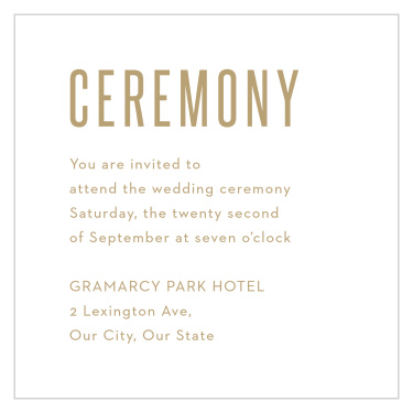 Minimal Stack Ceremony Cards