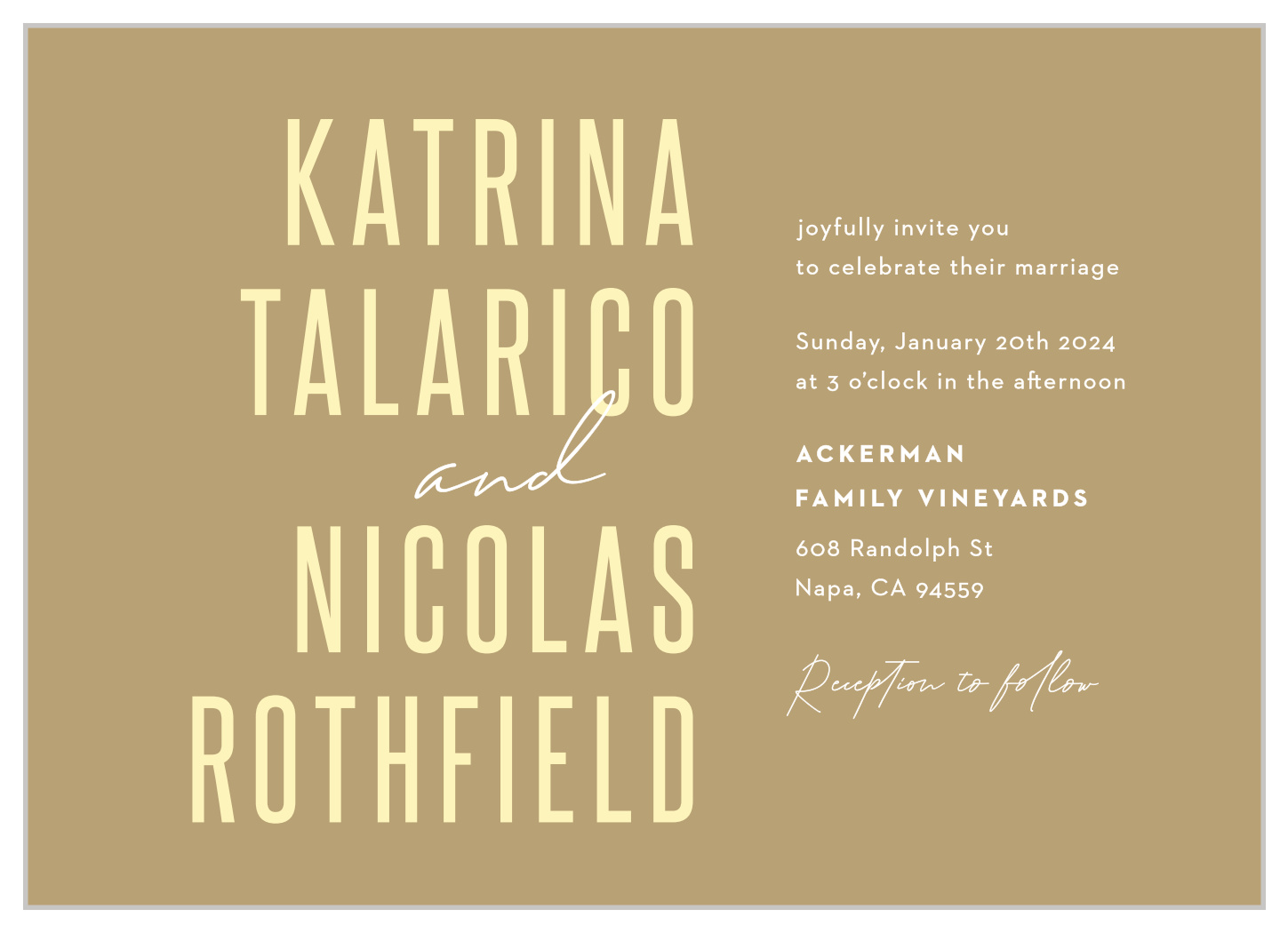 Minimal Stack Wedding Invitations