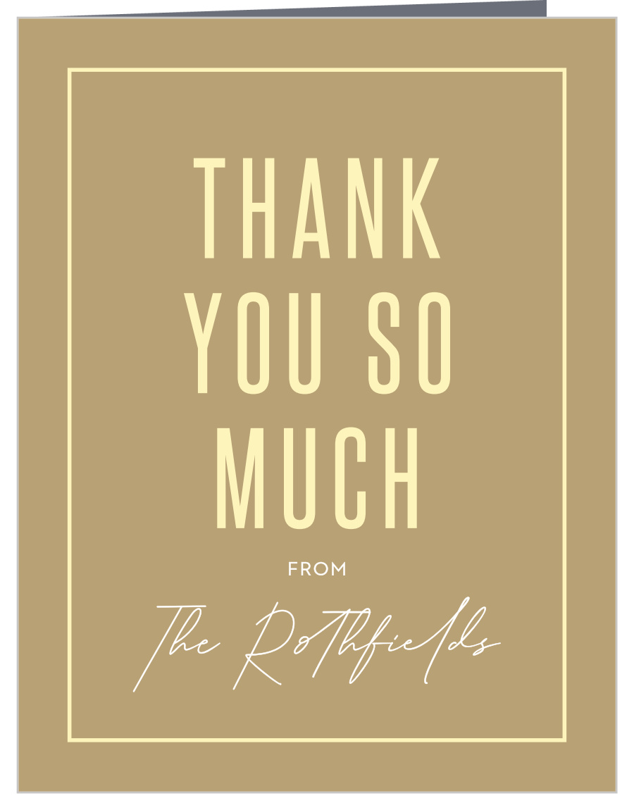 Minimal Stack Wedding Thank You Cards