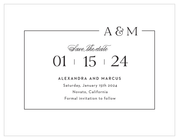 Our Love Space Save the Date Magnets announce your upcoming wedding to close family and friends.