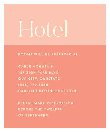 Fresh Type Accommodation Cards