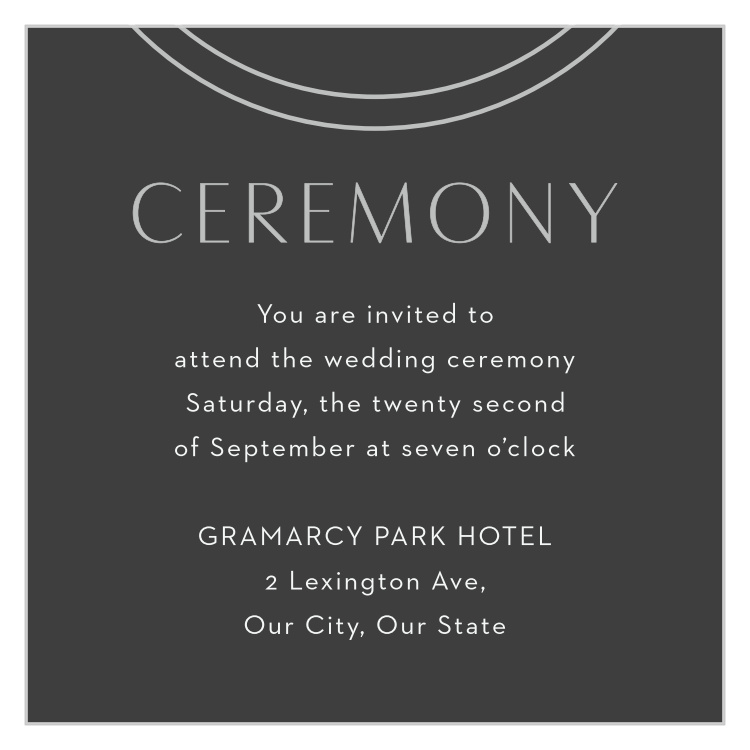 Ring Simplicity Ceremony Cards