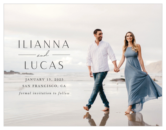 Share the big news with our classy yet unassuming Ilianna Elegance Save the Date Magnets. 