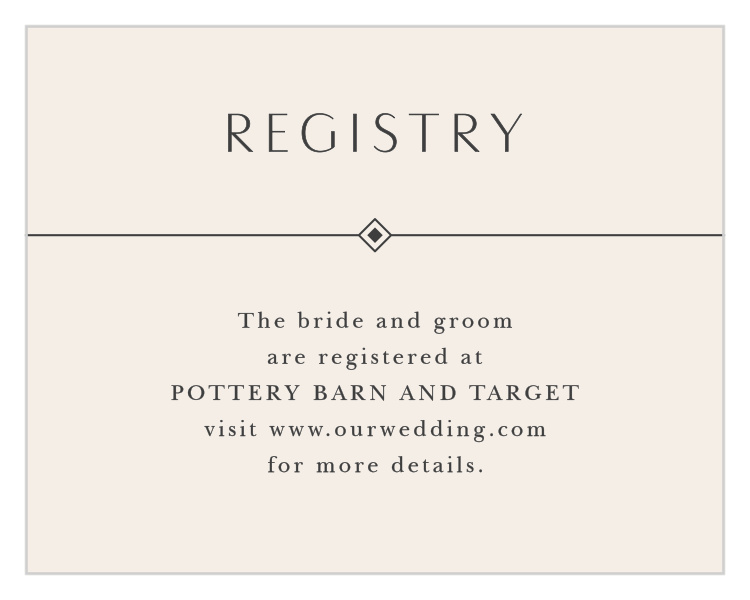 Ilianna Elegance Registry Cards