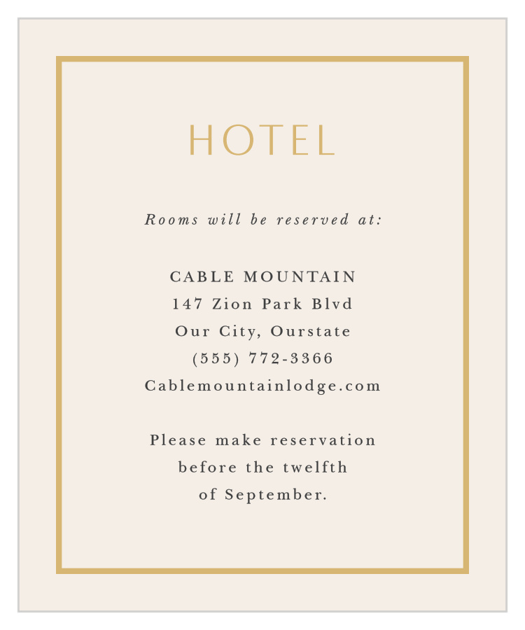 You & Me Accommodation Cards