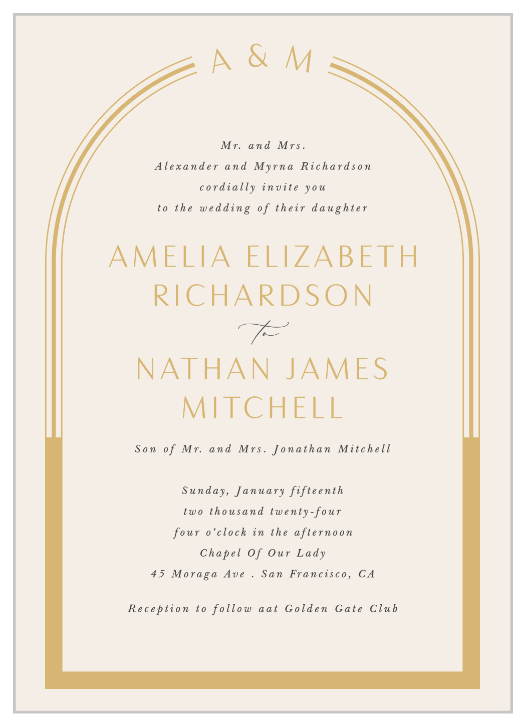 You & Me Wedding Invitations
