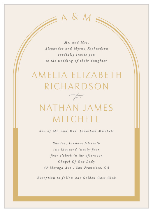 Bring family and friends together to celebrate your special day when you send out our You & Me Wedding Invitations.