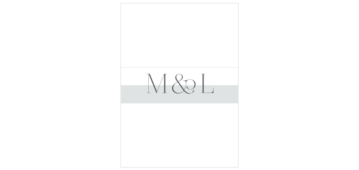 Asymmetrical Initials Wedding Belly Bands
