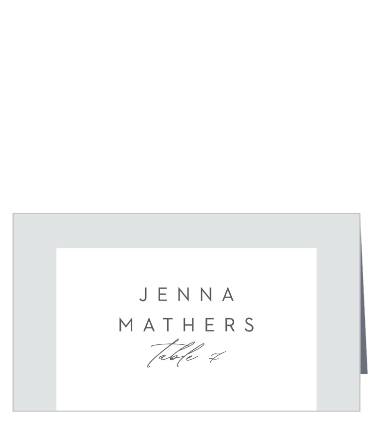 Asymmetrical Initials Place Cards