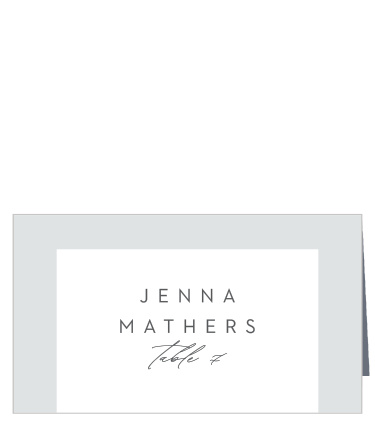 Asymmetrical Initials Place Cards