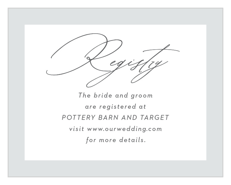 Asymmetrical Initials Registry Cards