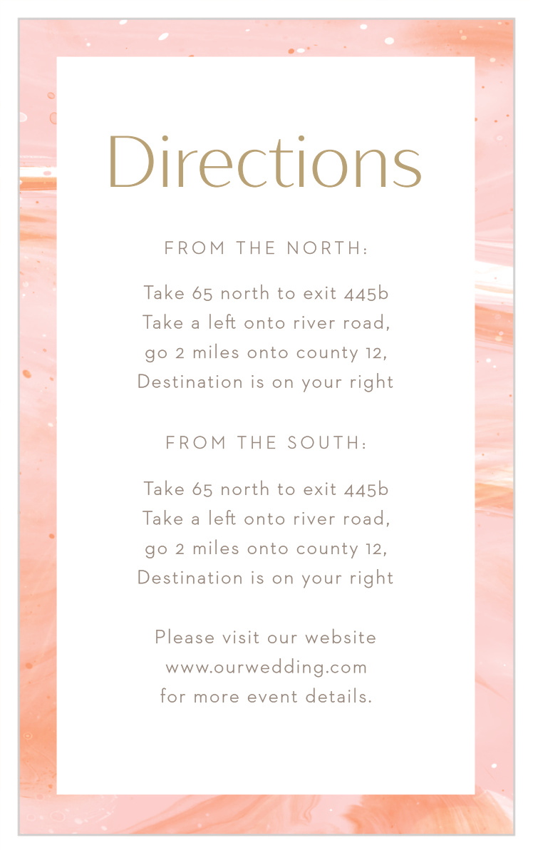 Sleek Names Direction Cards