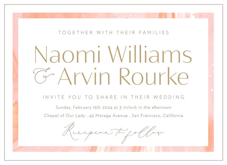 Our Sleek Names Wedding Invitations gather family and friends together for your special day.
