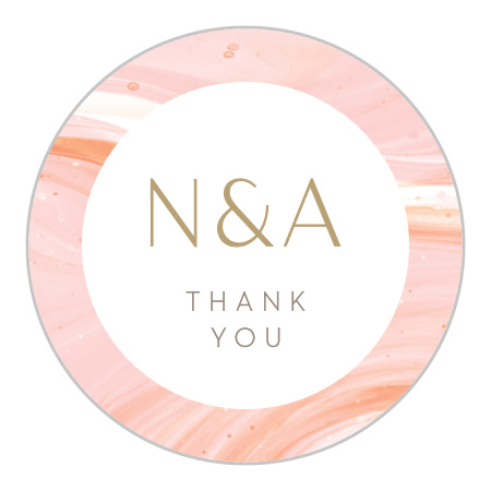 Sleek Names Wedding Stickers
