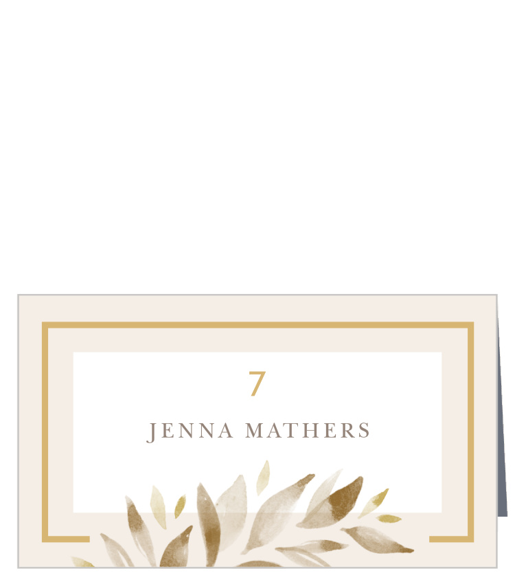 Soft Leaves Place Cards