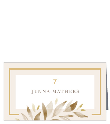 Soft Leaves Place Cards