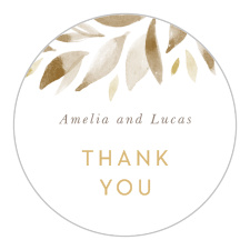 Seal envelopes or gift family and friends with a memento of your big day with our Soft Leaves Wedding Stickers.